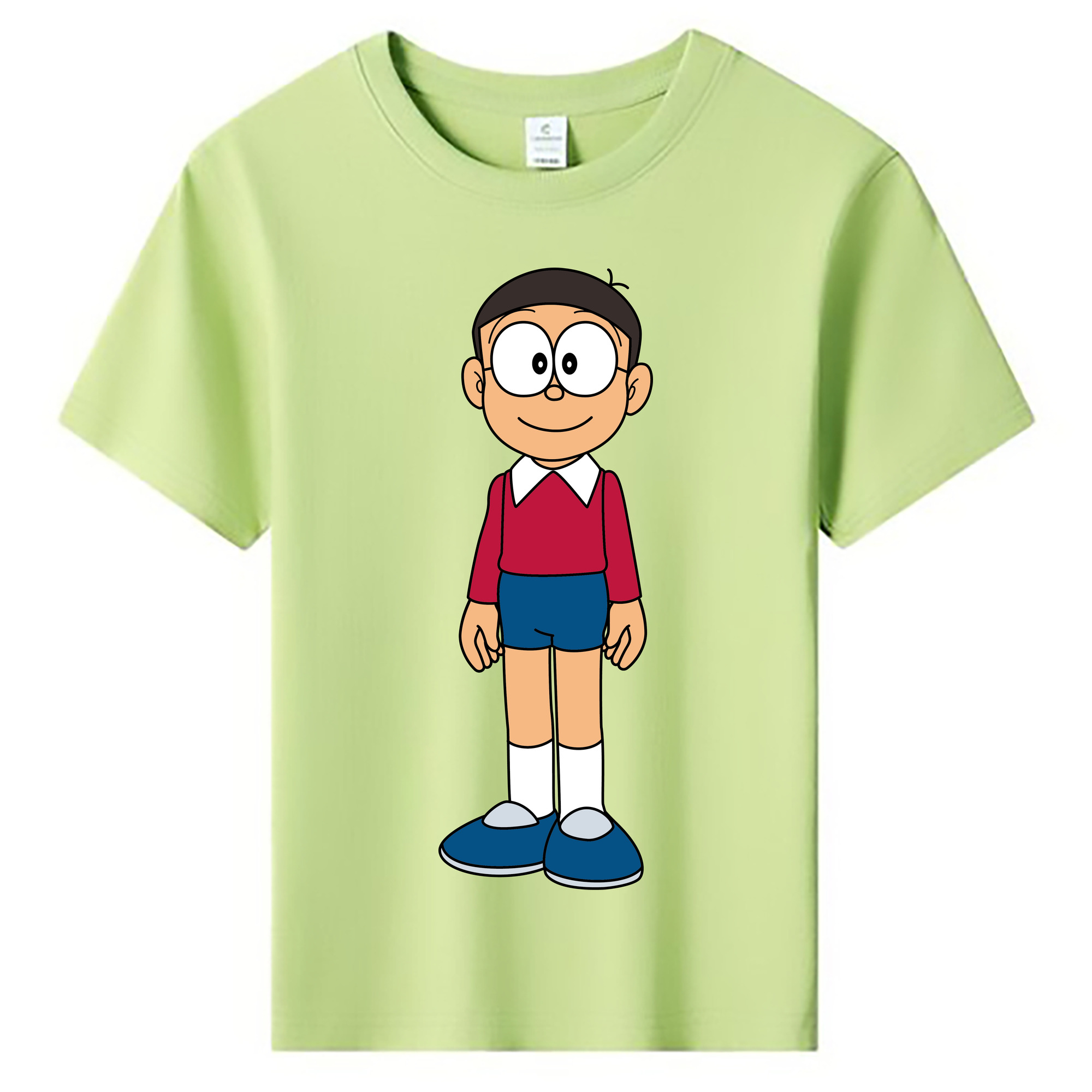 （画像用） ドラえもん 野比 のび太 Doraemon Nobita Nobi 綿100％キッズTシャツ（フロントプリント）